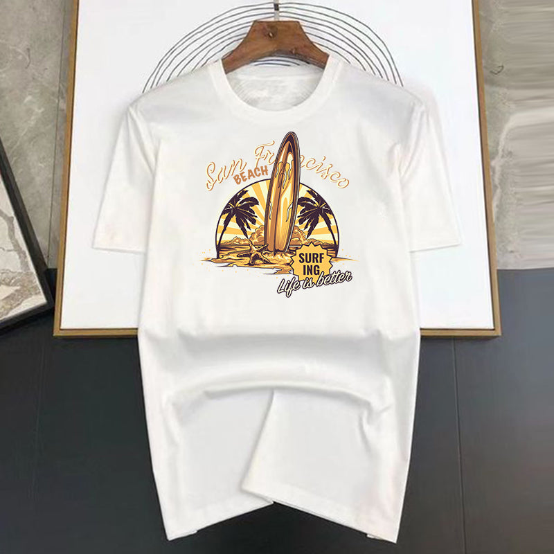 Мъжка тениска San Francisco - SatModa https://satmoda.com/products/мъжка-тениска-san-francisco Модерна мъжка тениска с обло деколте и свободна кройка. Материята на тениската е изключително мека и осигурява максимален комфорт през летните дни. Съчетава...