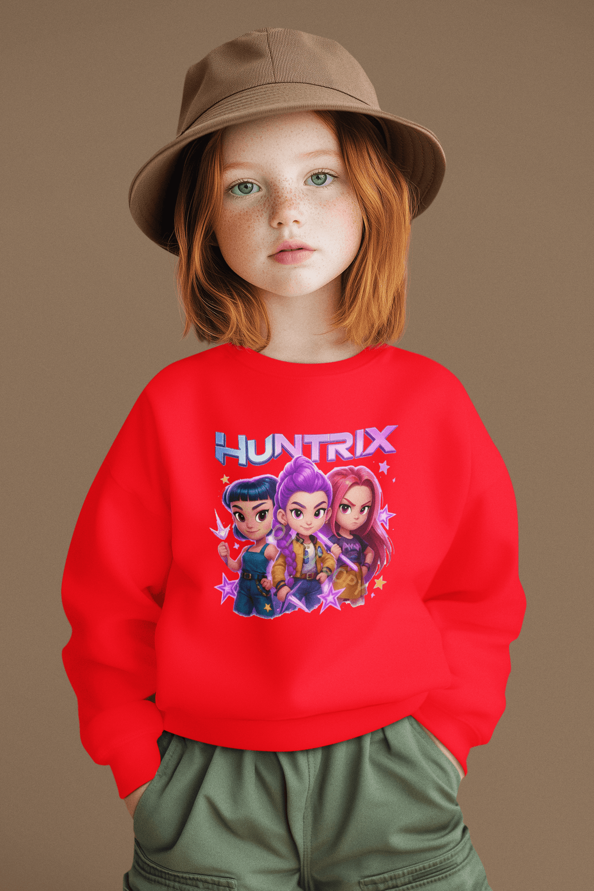 Ватирана Детска Блуза Huntrix - Червена