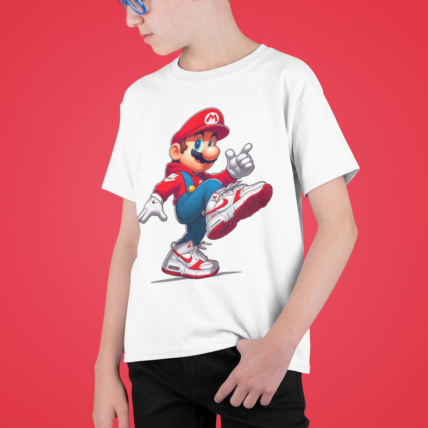 Детска тениска Mario Cool - Бяла