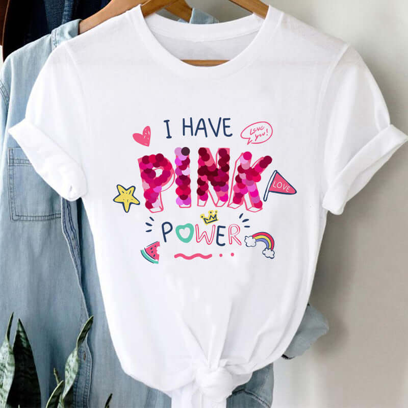 Дамска тениска Pink Power - SatModa https://satmoda.com/products/дамска-тениска-pink-power Ефектна дамска тениска с обло деколте и свободна кройка. Осигурява максимален комфорт през летните дни.Съчетава се добре както с дънки, така и със спортен екип.