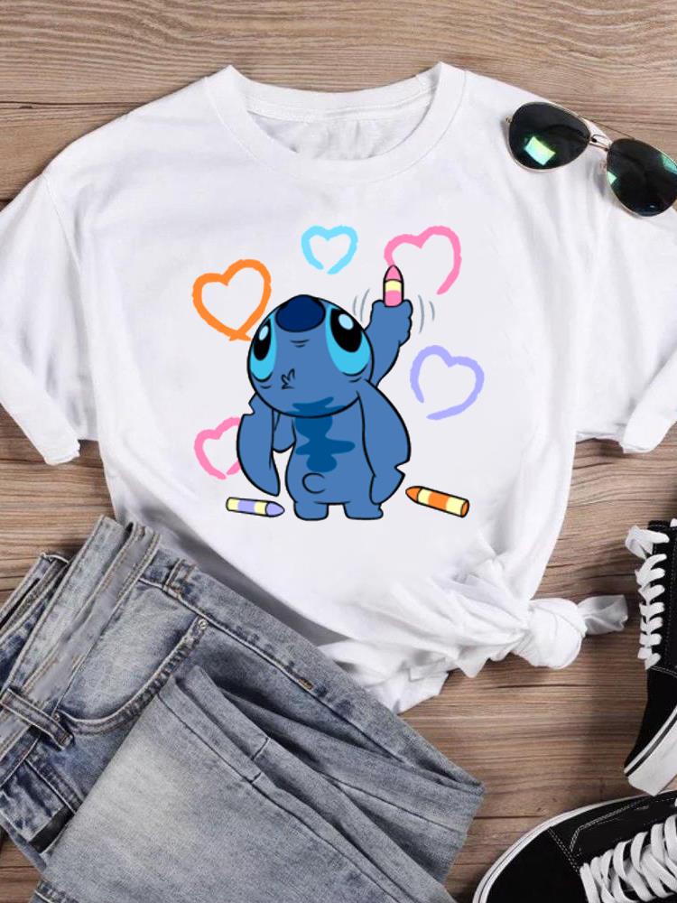 Дамска тениска Stitch draw