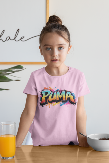 Детска тениска P Color розова — 100% памук, размери 2-3 г. до 14-16 г. | SatModa
