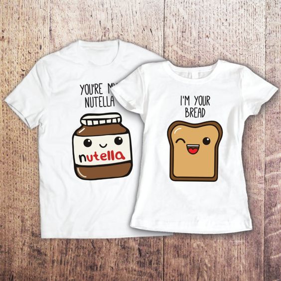Тениски за двойки You’re My Nutella https://satmoda.com/products/тениски-за-двойки-you-re-my-nutella Тениски с обло деколте и свободна кройка. Материята на тениските е изключително мека и осигурява максимален комфорт през летните дни.100% памук