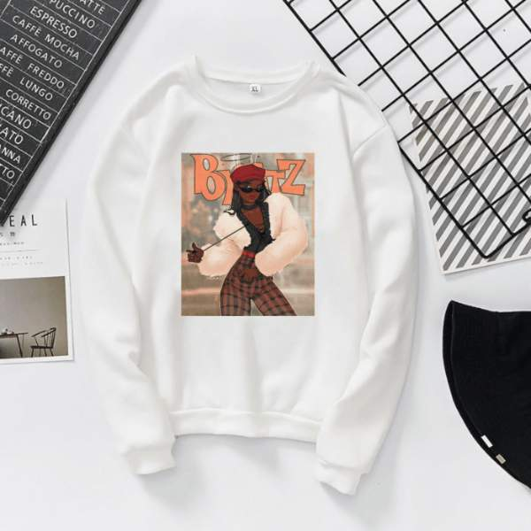 Дамска блуза Bratz white dtg https://satmoda.com/products/bratz-ефектна-дамска-блуза-с-щампа Модерна дамска блуза с надписБлуза с обло деколте и свободна кройка. Материята на блузата е изключително мека и приятна. Осигурява максимален комфорт и топлина през зимните дни.100% памук