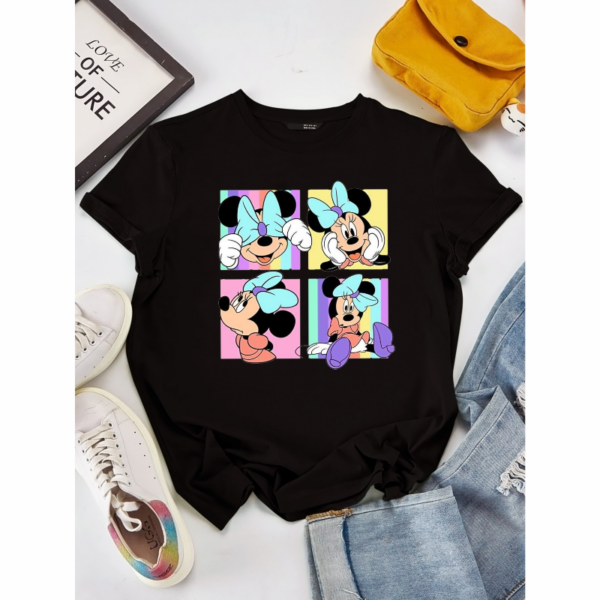 Дамска тениска Minnie SatModa https://satmoda.com/products/дамска-тениска-minnie Дамска тениска с обло деколте и свободна кройка. Тениската е изключително мека и осигурява максимален комфорт през ле