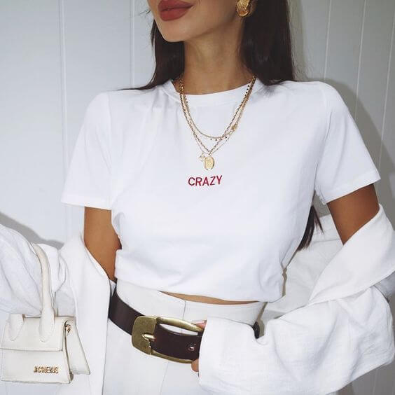 Кроп топ Crazy - SatModa...... https://satmoda.com/products/кроп-топ-crazy Кроп Топ тениска с обло деколте и свободна кройка. Материята на тениските е изключително мека и осигурява максимален комфорт през летните дни. 100% памук.