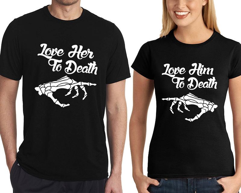 Тениски за двойки Love to death*black https://satmoda.com/products/тениски-за-двойки-love-to-death-black Тениски с обло деколте и свободна кройка. Материята на тениските е изключително мека и осигурява максимален комфорт през летните дни.100% памук