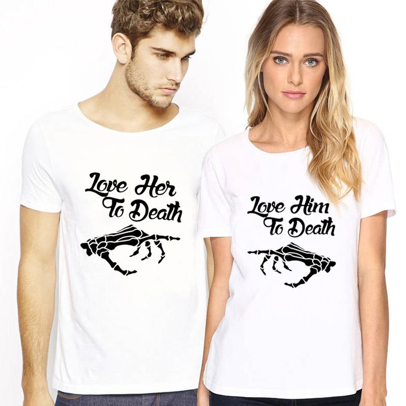 Тениски за двойки Love to death*white https://satmoda.com/products/тениски-за-двойки-love-to-death-white Тениски с обло деколте и свободна кройка. Материята на тениските е изключително мека и осигурява максимален комфорт през летните дни.100% памук