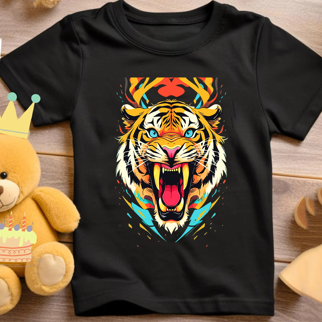 SatModa  SatModa  https://satmoda.com › products › детска-тениска-colored-tiger  Детска тениска Colored Tiger / SatModa  Детска тениска със забавен принт за всяко малко приключение. Мека и дишаща, за комфорт през целия ден.  BGN 23.60