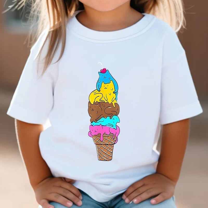 Детска тениска Icecream - SatModa  https://satmoda.com/products/детска-тениска-icecream  Детска тениска със забавен принт за всяко малко приключение. Мека и дишаща, за комфорт през целия ден.