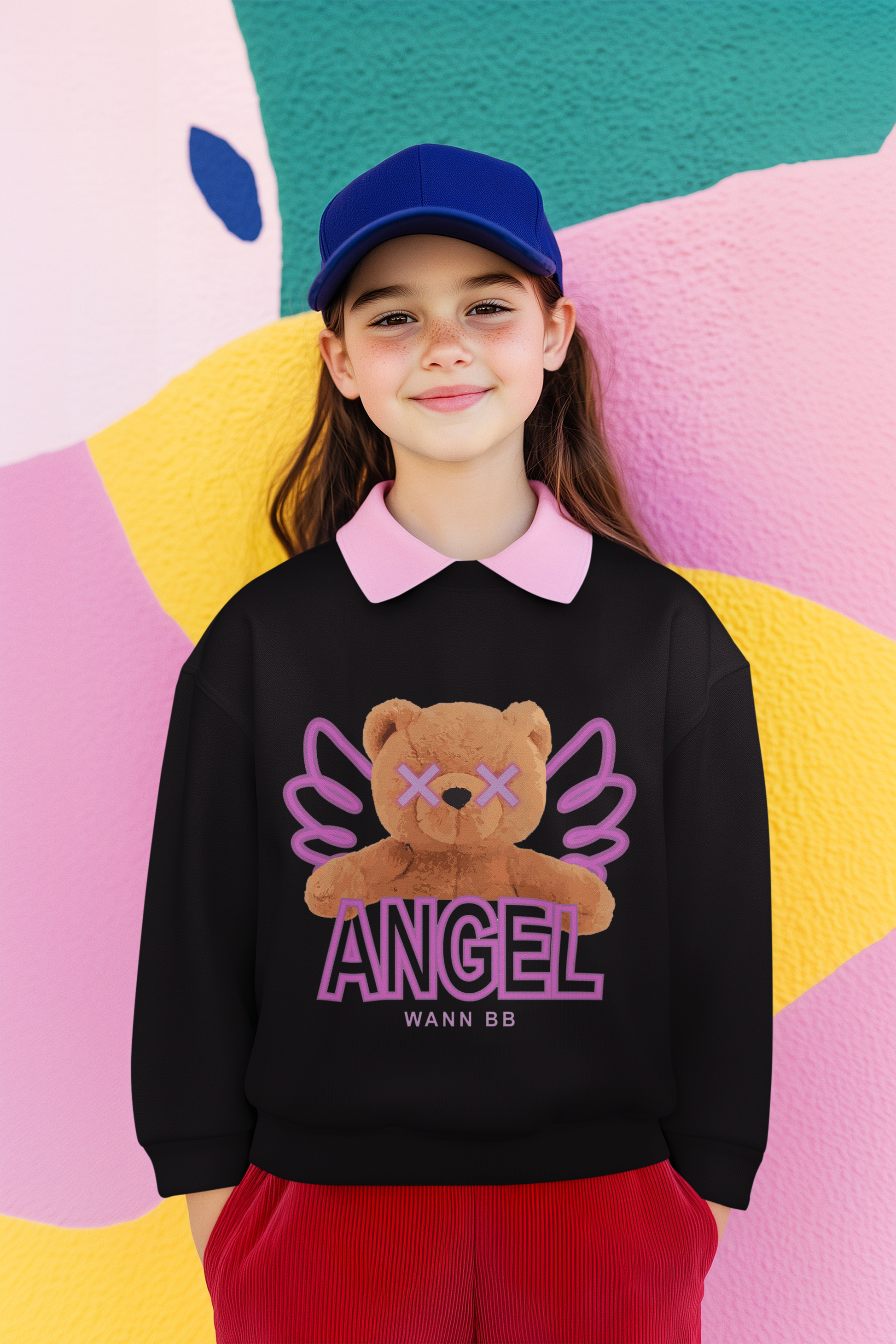 Ватирана Детска Блуза Angel Bear - Черна