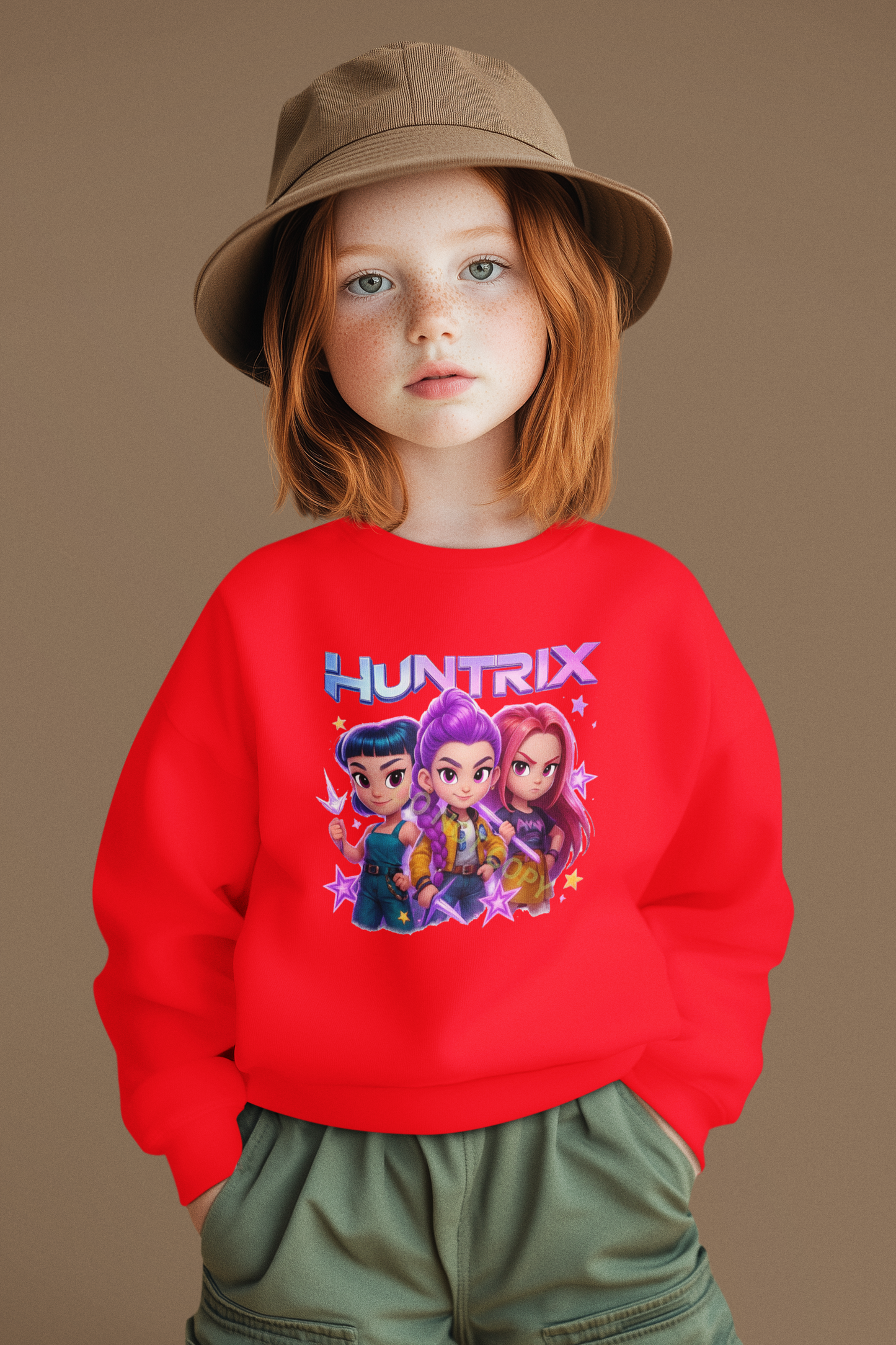 Ватирана Детска Блуза Huntrix - Червена