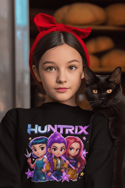 Ватирана Детска Блуза Huntrix - Черна