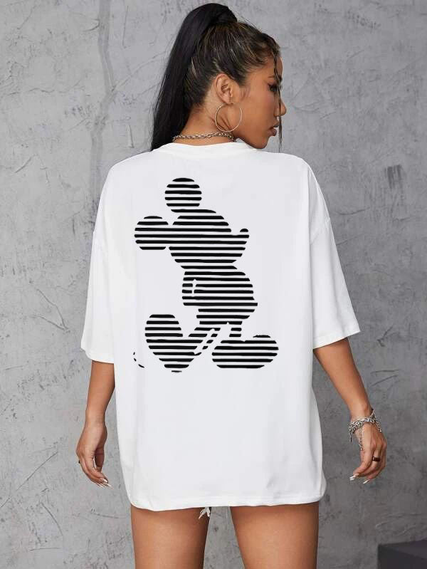 Дамска тениска Oversize MM - Бяла