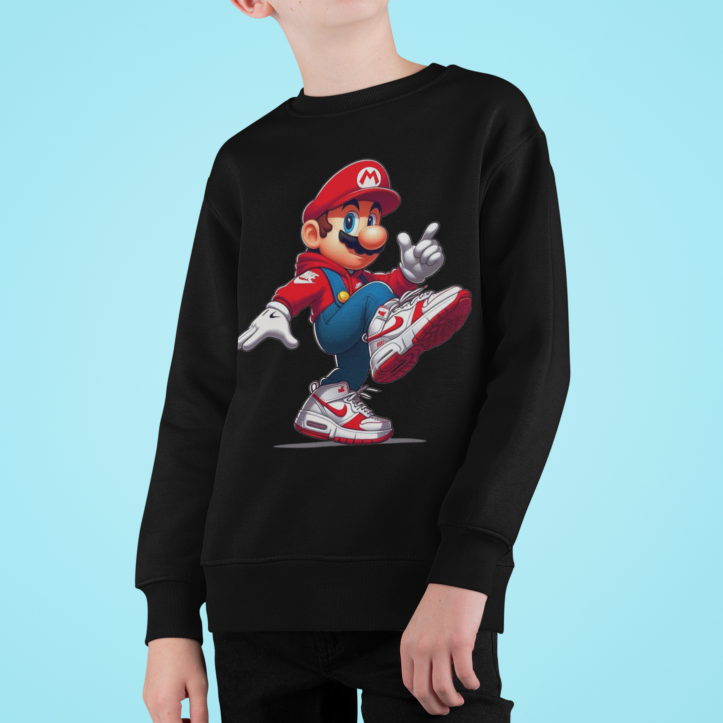 Ватирана Детска Блуза Mario Cool - Черна
