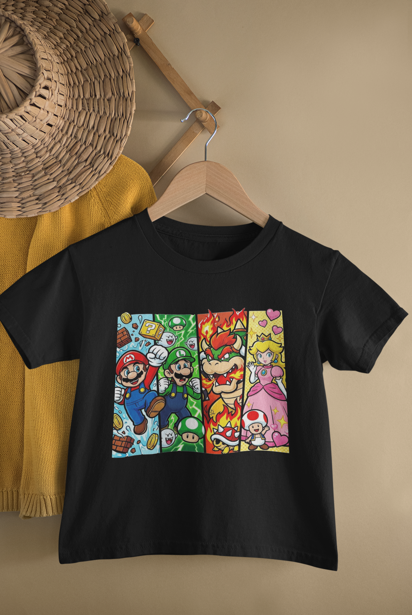 Детска тениска Mario Group - Черена