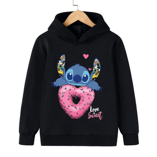 Дамски суичър Stitch Love is Sweet - SatModa  https://satmoda.com/products/дамски-суичър-stitch-love-is-sweet  Ефектен дамски суичър с качулка с връзкиМатерията на блузата е изключително мека и приятна. Осигурява максимален комфорт и топлина през зимните дни100% Памук