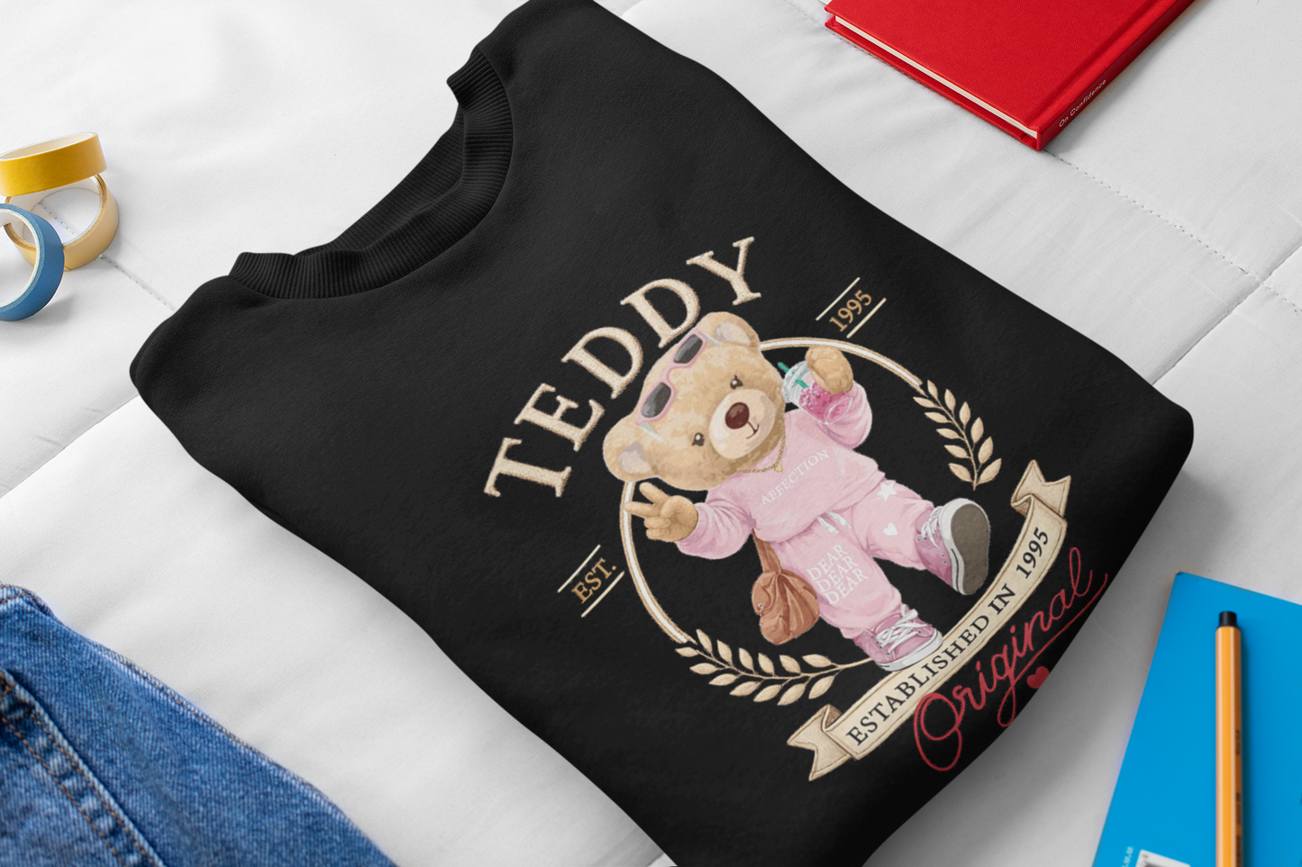 Ватирана Детска Блуза Teddy - Черна