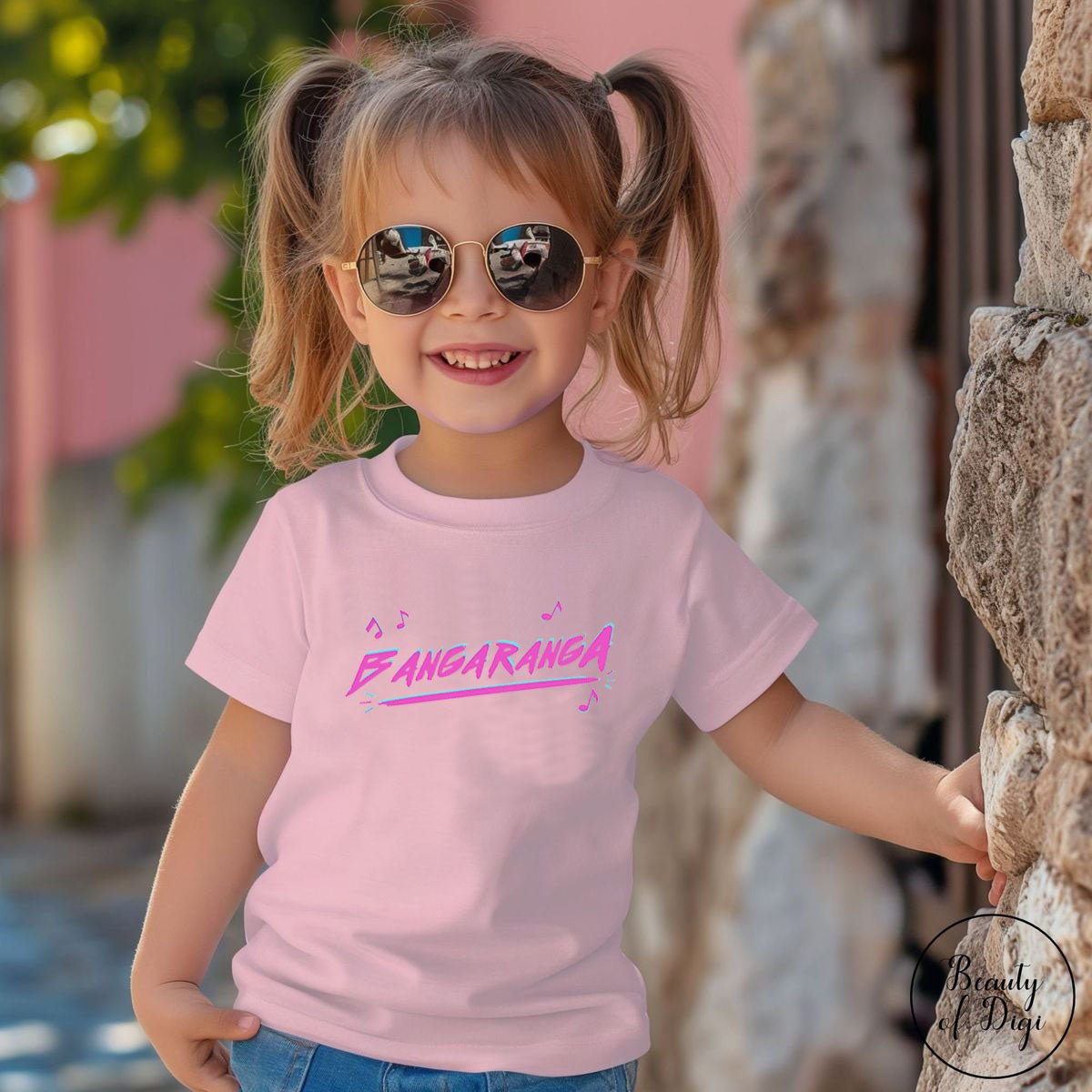 Детска тениска Bangaranga pink розова — свободна кройка | SatModa