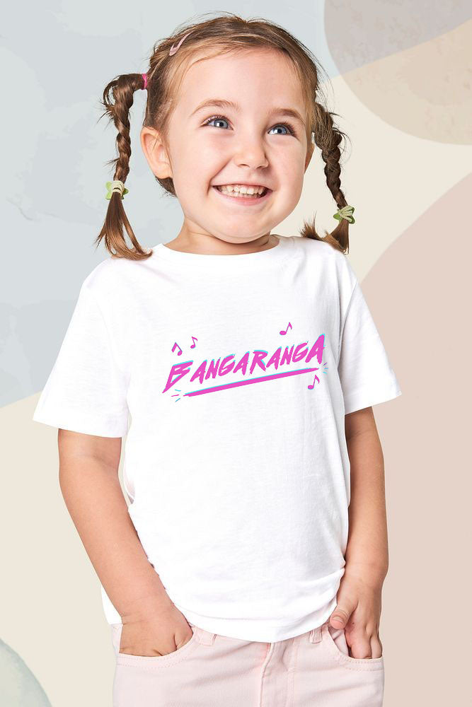 Детска тениска Bangaranga pink бяла — свободна кройка | SatModa