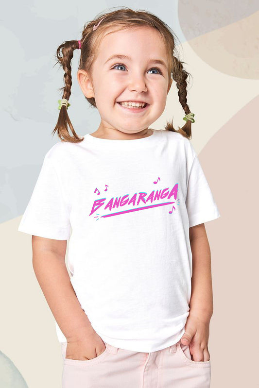 Детска тениска Bangaranga pink бяла — свободна кройка | SatModa