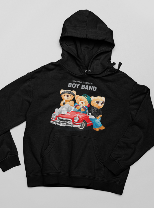 Детски Суичър Boy Band - Черен