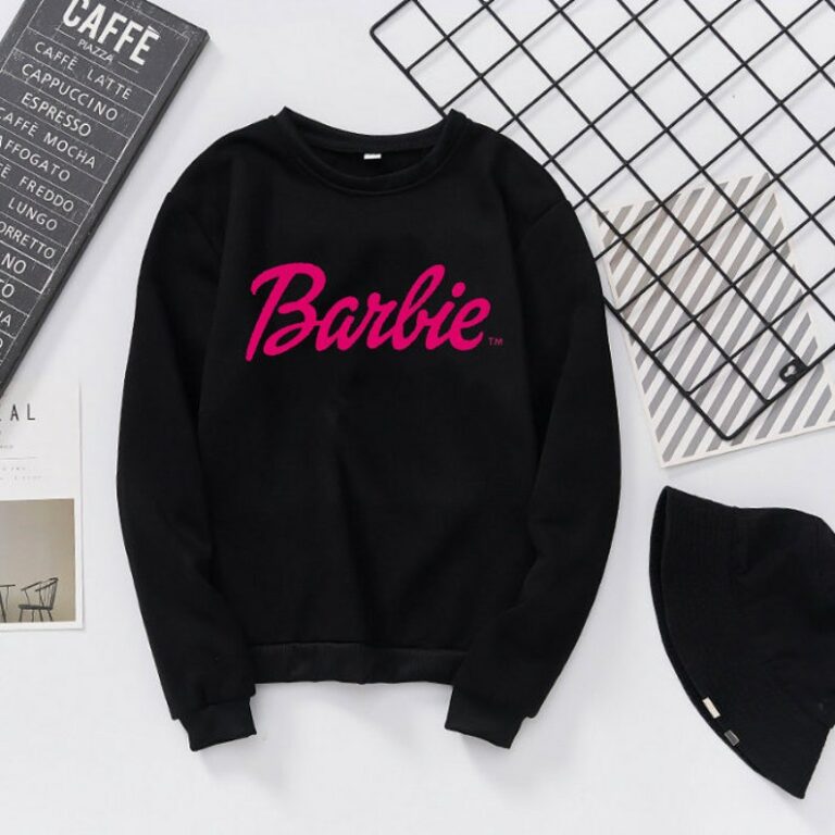 Дамска блуза Barbie — черно, 100% памук, свободна кройка | SatModa

