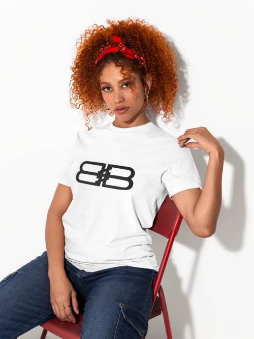 Дамска тениска BB бяла — 100% памук, размери XS-XXL | SatModa