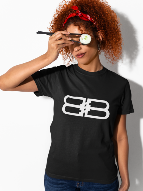 Дамска тениска BB черна — 100% памук, размери XS-XXL | SatModa