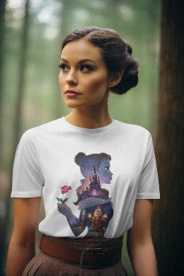 Дамска тениска Bela бяла — 100% памук, размери XS-XXL | SatModa"