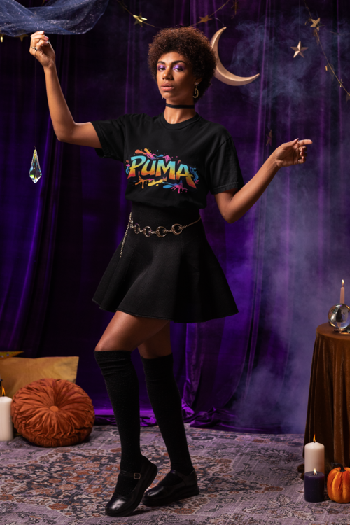 Дамска тениска Color P черна — 100% памук, размери XS-XXL | SatModa
