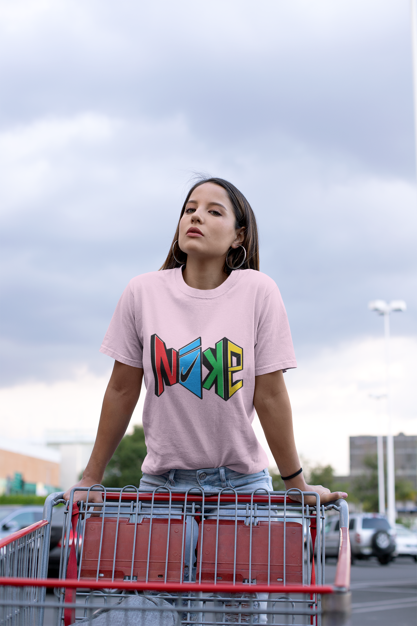 Дамска тениска N Box — розова, 100% памук | SatModa
