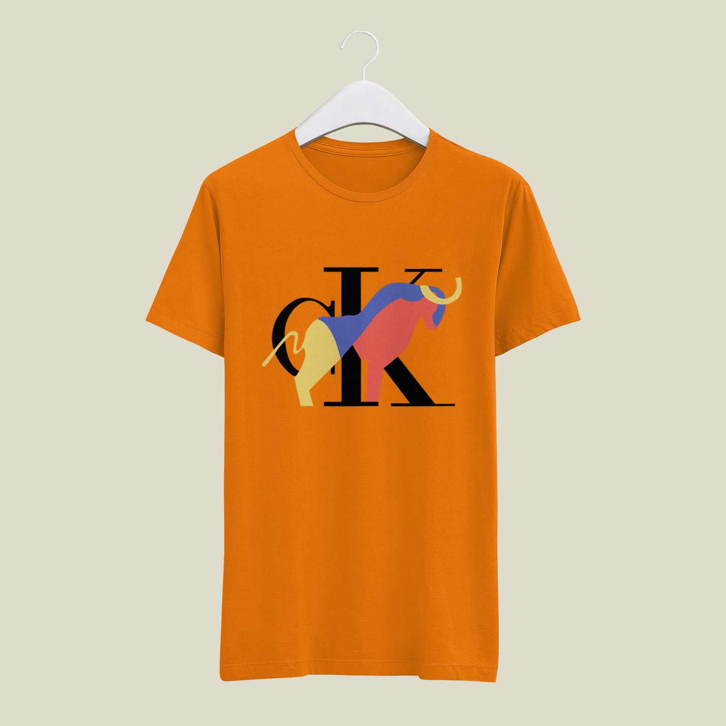 Дамска тениска Ck оранжева — свободна кройка | SatModa