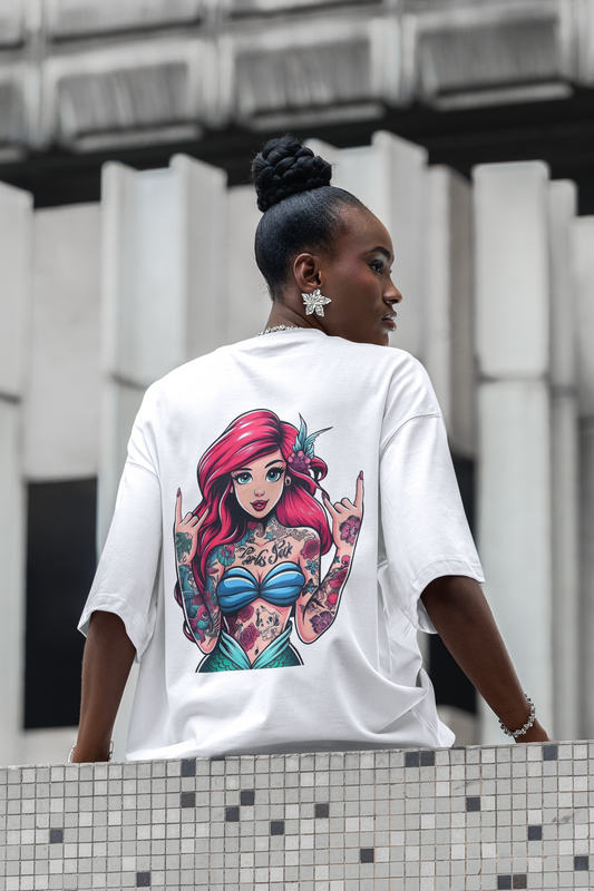 Дамска тениска Oversize Ariel Tottoo - Бяла