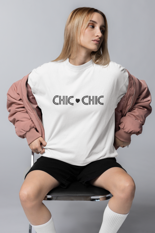 Дамска тениска Oversize Chik бяла — 100% памук, размери XS-XXL | SatModa