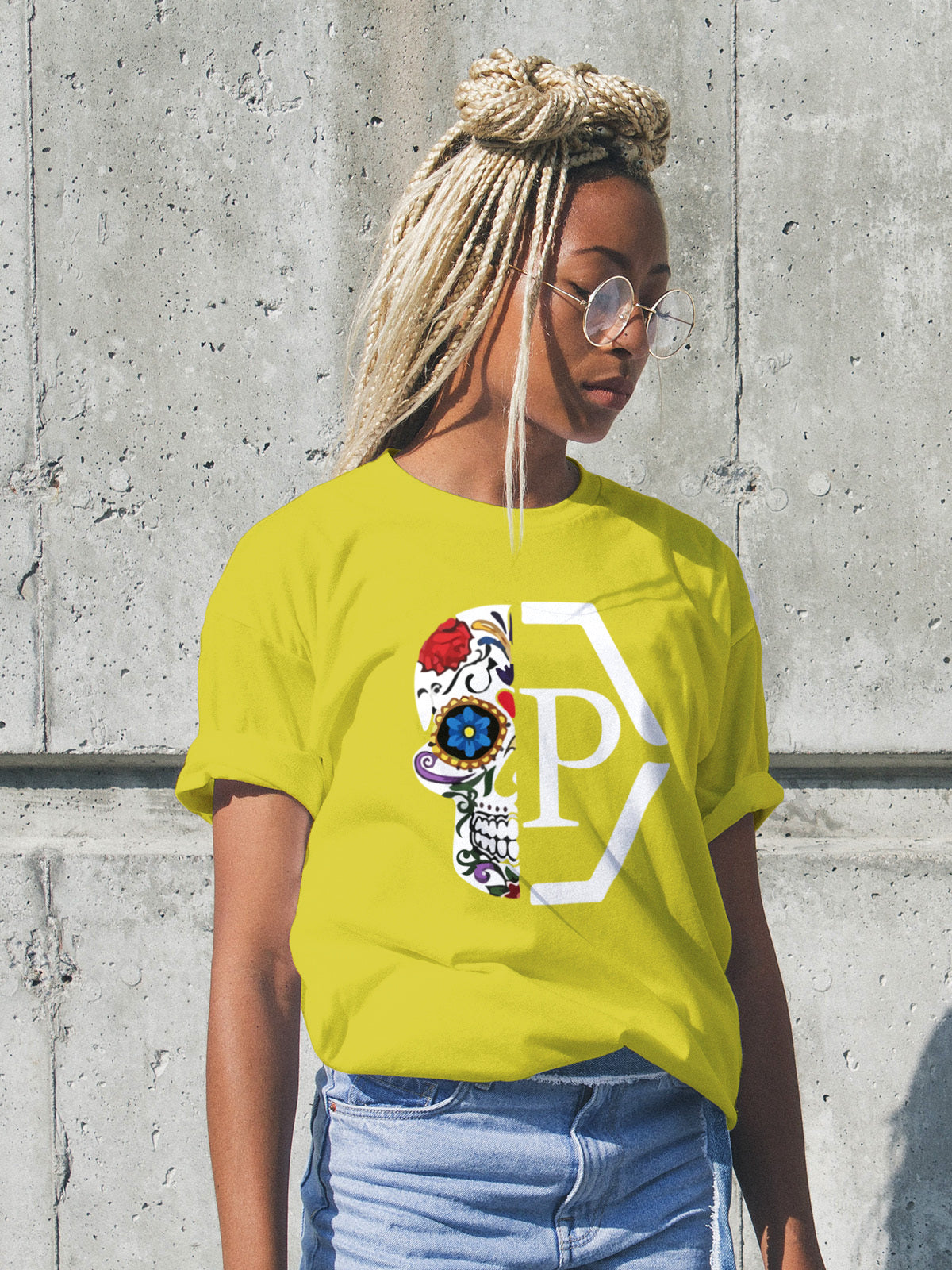 Дамска тениска P.Head — жълта, 100% памук, размери XS-XXL | SatModa