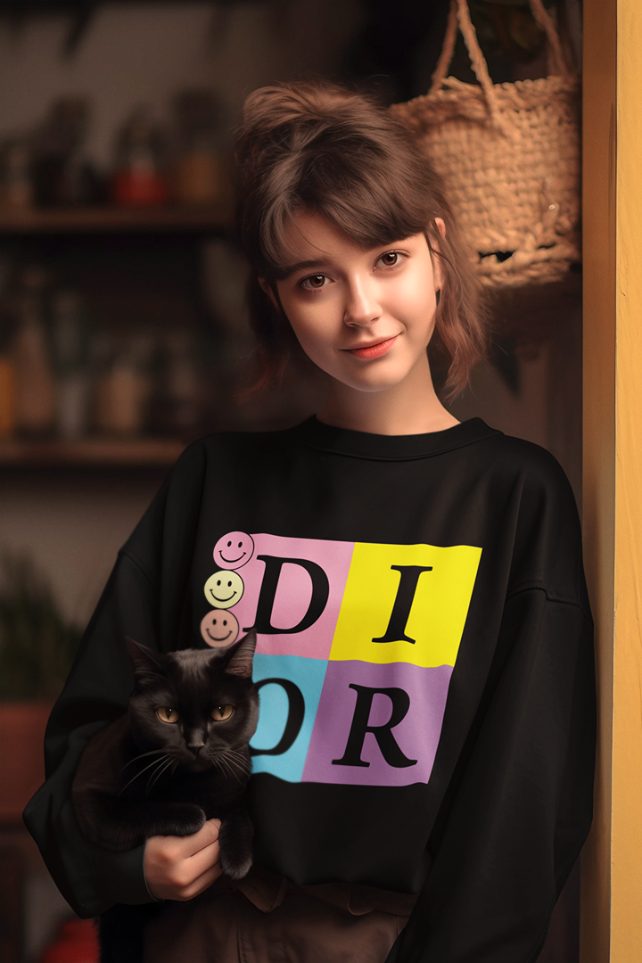 Дамска блуза DR Smile черна — 100% памук, размери XS–XXL | SatModa