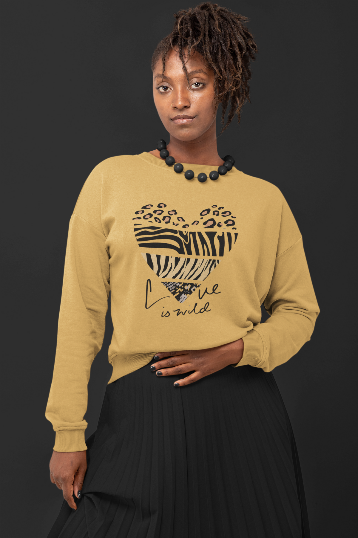 Дамска блуза Love is Wild бежова — 100% памук, размери XS–XXL | SatModa