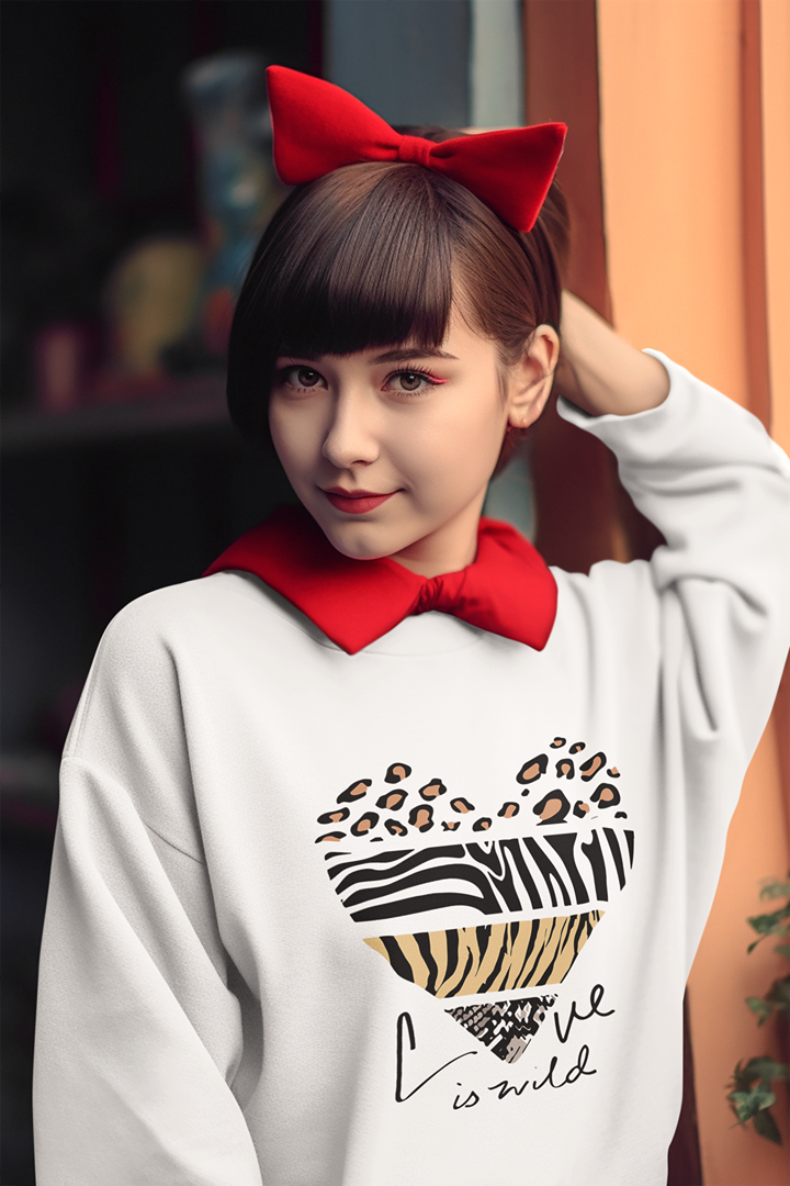 Дамска блуза Love is Wild бяла — 100% памук, размери XS–XXL | SatModa