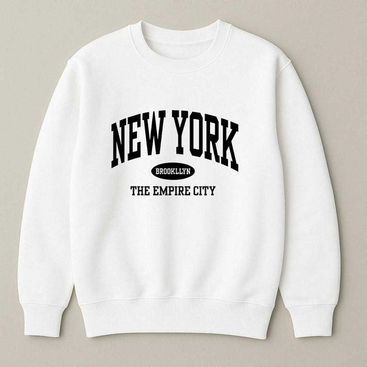 Дамска блуза NY в бяло с черен надпис NEW YORK | SatModa