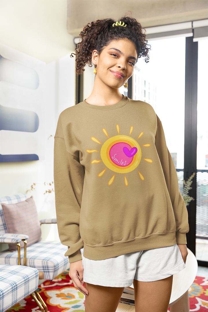 Дамска блуза Sun Smile бежова — 100% памук, размери XS–XXL | SatModa