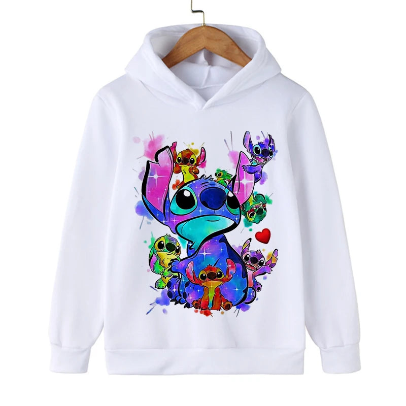 Дамски суичър Stitch Shines — 100% памук, качулка, свободна кройка | SatModa