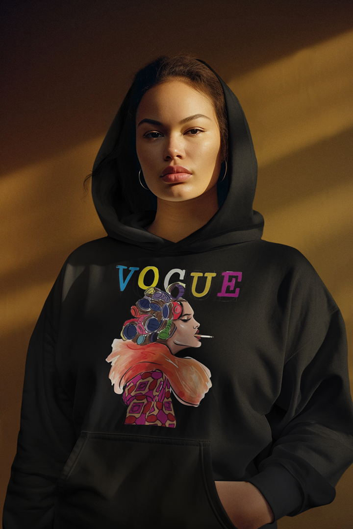 Дамски суичър Color Vogue черен — 100% памук, размери S–L | SatModa