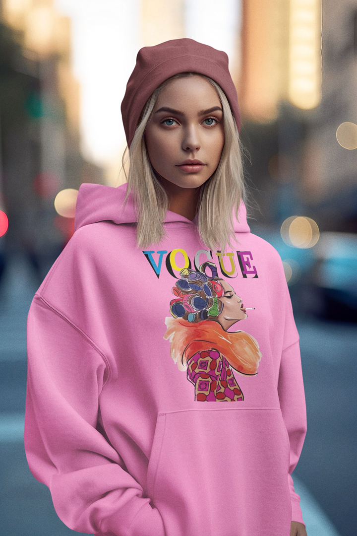 Дамски суичър Color Vogue розов — 100% памук, размери S–L | SatModa