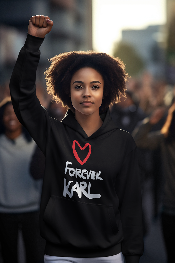 Дамски суичър Forever черен— 100% памук, размери S–L | SatModa