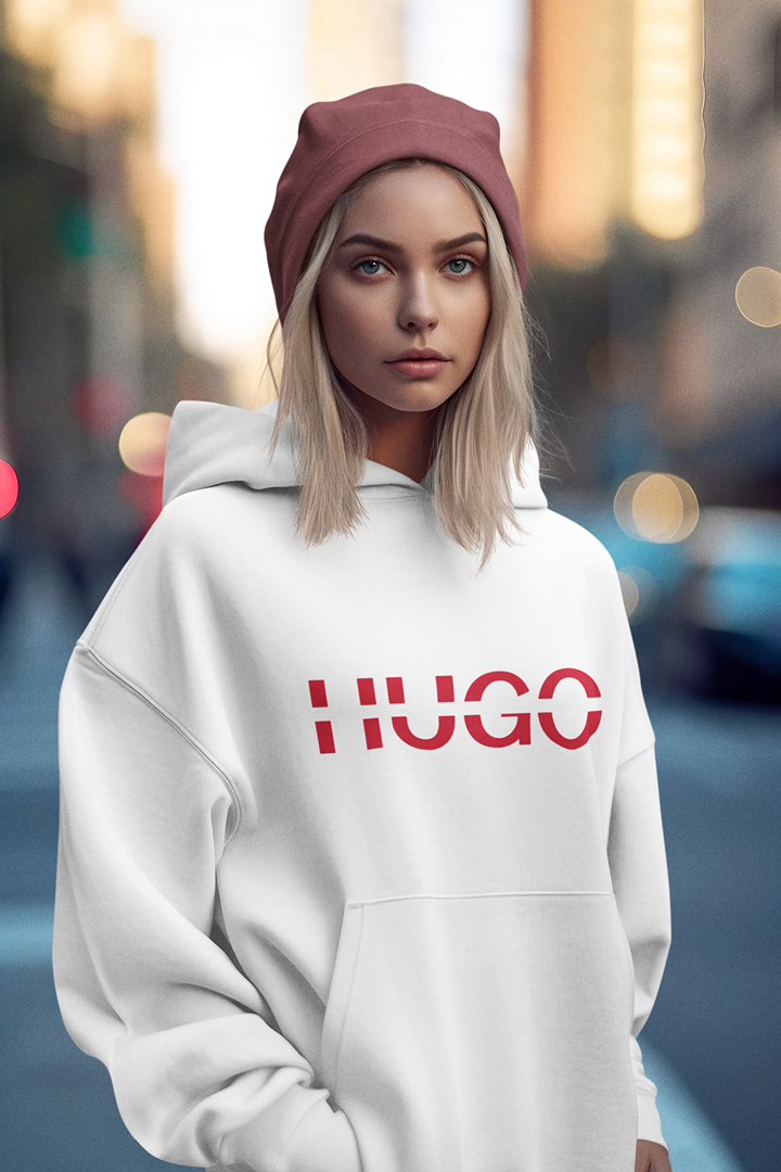 Дамски суичър Red бял — 100% памук, размери S–L | SatModa