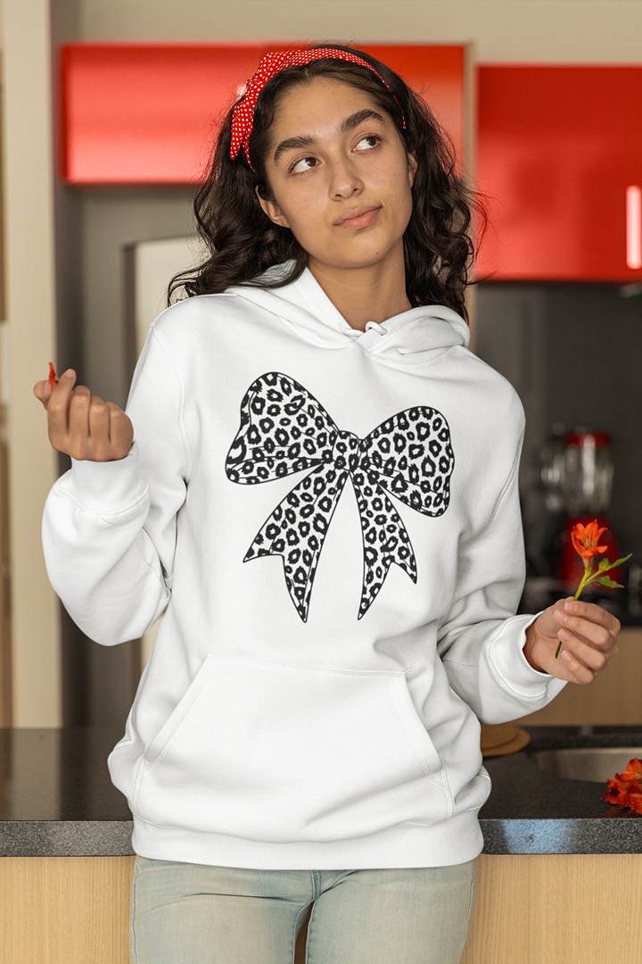 Дамски суичър Ribbon бял — 100% памук, размери S–L | SatModa