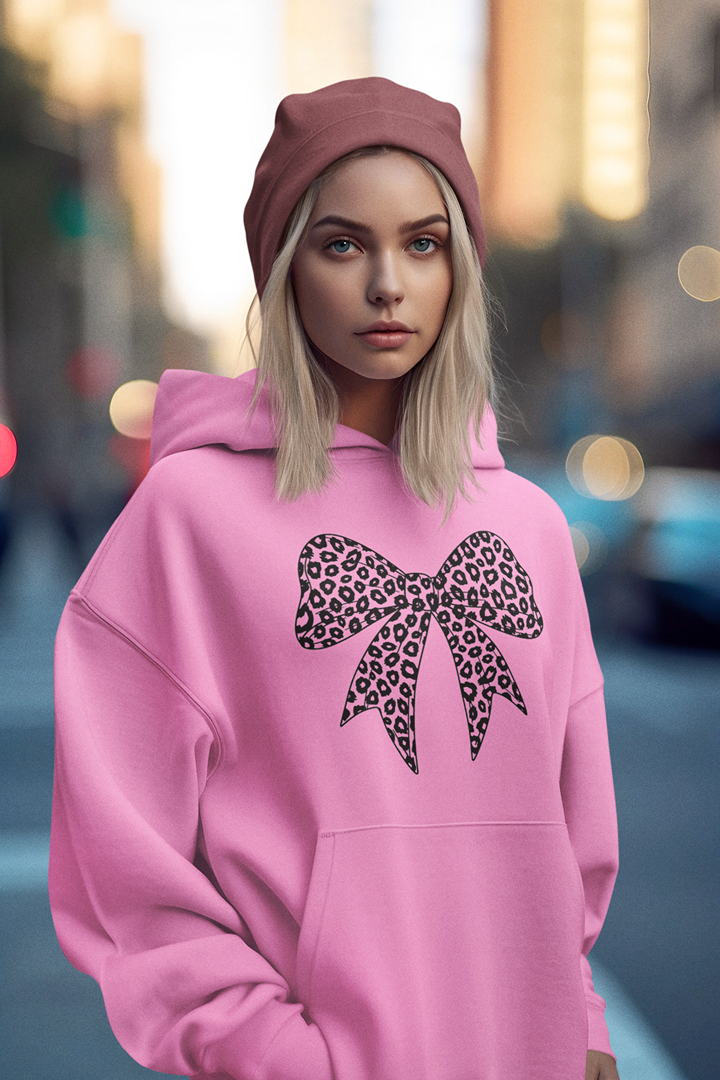 Дамски суичър Ribbon розов — 100% памук, размери S–L | SatModa