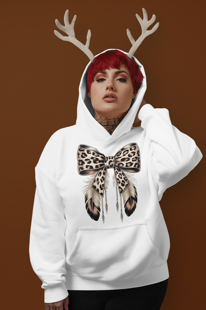 Дамски суичър Tiger Ribbon бял — 100% памук, размери S–L | SatModa