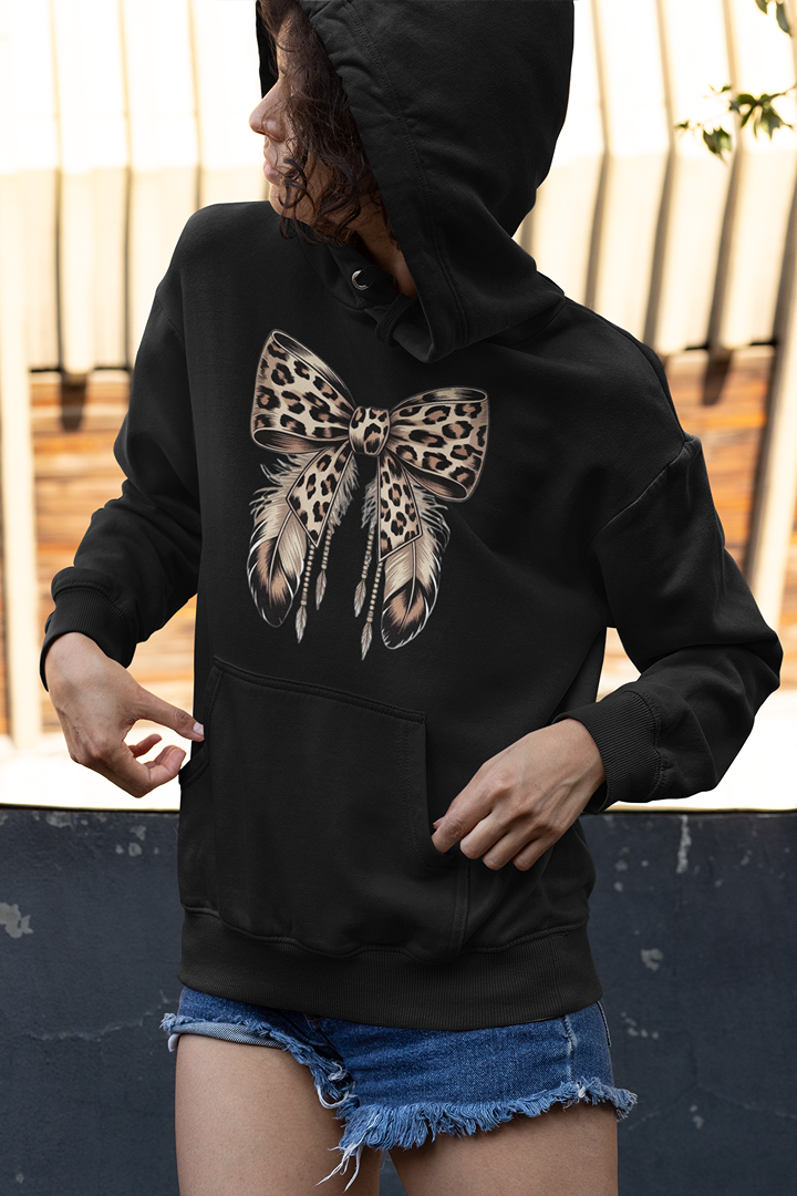 Дамски суичър Tiger Ribbon черен — 100% памук, размери S–L | SatModa